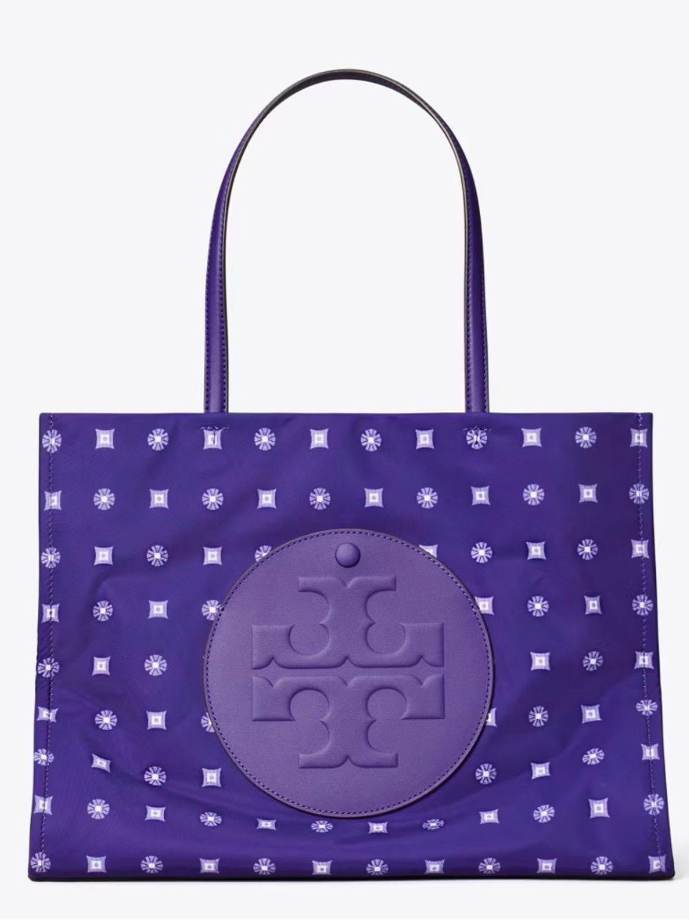Tory Burch Purple Ella Medallion Tote